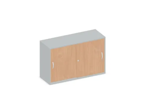 Schuifdeurkast 770x1200x430mm Romp Lichtgrijs Decor Front Beuken