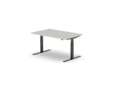 Elektrisch ihv bureau,HxBxD 650-1310x1400x900mm,blad lichtgrijs