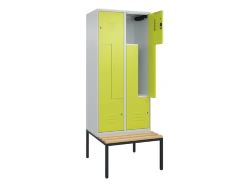 Z-garderobekast,HxBxD 2120x800x815mm,4vak,vak B 400mm,cil.-slot