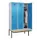 locker met bank,HxBxD 2120x1200x815mm,3vak,vak B 400mm,draaigrendel
