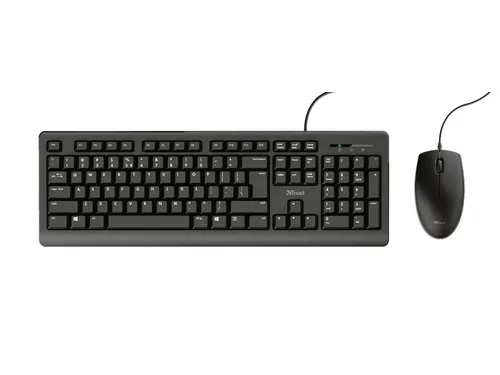 Toetsenbord Trust Primo + muis QWERTY zwart