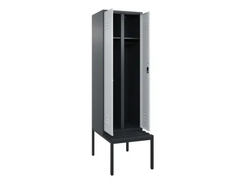 locker voor scheiding van kleding,HxBxD 2120x600x815mm,2vak