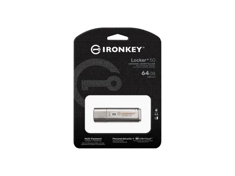 Kingston Technology IronKey Locker 50 USB Stick 64GB Zilver