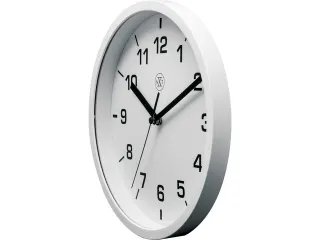 wandklok NXT diameter 20cm kunststof wit, witte wijzerplaat - 3