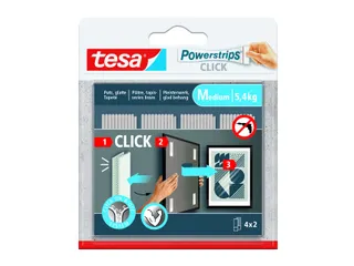Kleefsttip tesa Powerstrips Click Medium 4 paar wit - 1