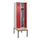 locker met bank,HxBxD 2120x600x815mm,2vak,vak B 300mm,draaigrendel