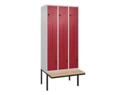 Z-garderobekast,HxBxD 2120x900x815mm,6vak,vak B 300mm,draaigrendel