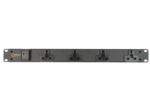 Vertiv EGVHVRB042-102UKLPS6-IP44, Basis, Horizontaal, Zwart, 4 AC-uitg
