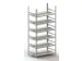Schroefstelling Basisveld Ral7035 1850x1004x604mm 6legborden 80kg
