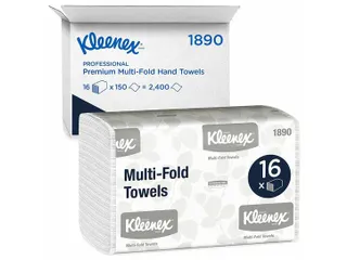 Kleenex 8201890 Handdoek Multifold 1-laags wit 235x23cm 16x150st - 1