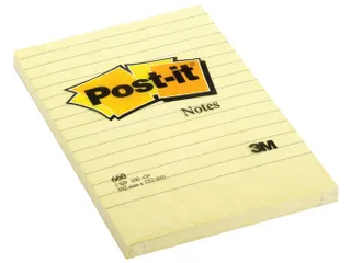 Memoblok 3M Post-it 660 102x152mm lijn geel - 1