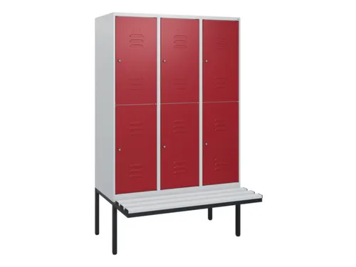 Dubbeldekse dekenkist,HxBxD 1950x1200x815mm,3x2vak.,vak B 400mm