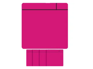Magneet scrum 75x75mm roze 5 stuks - 3