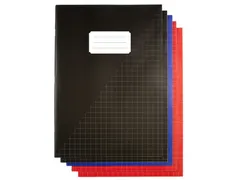 Schrift Kangaro A4 ruit 10mm 160 pagina's 60gr assorti pak à 5 stuks