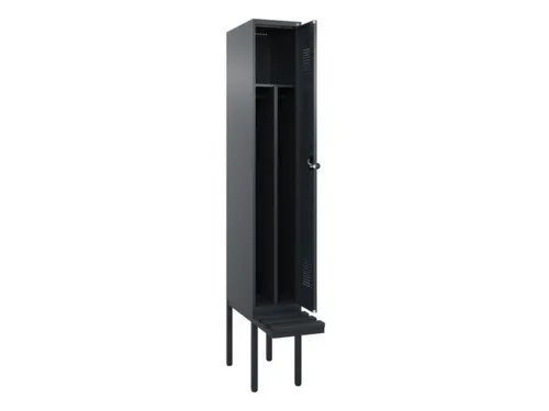 locker met bank,voor scheiding van kleding,HxBxD 2120x300x815mm,1vak