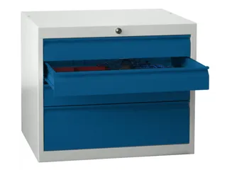 ladekast HxBxD 600x715x600mm 4laden slot RAL7035 front RAL5010 - 2