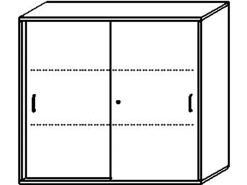 Schuifdeurkast 1150X1200X430Mm Decor Romp Wit Decor Front Onyxgrijs