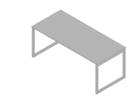 bureau,HxBxD 730x1800x800mm,blad grijs,sledeframe aluminium