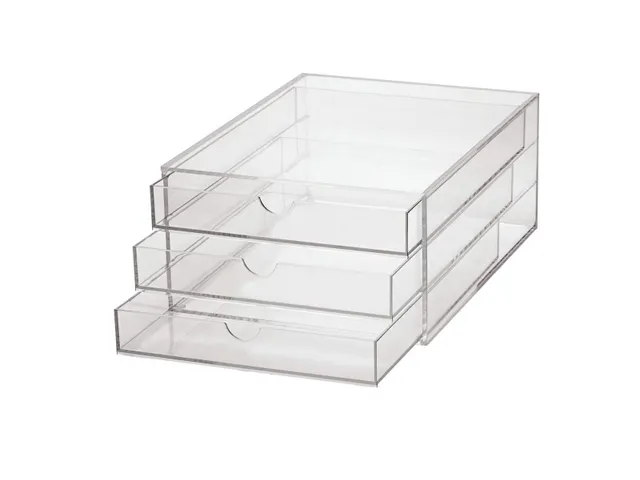 Acryl Ladenblok A4 3 Laden Transparant