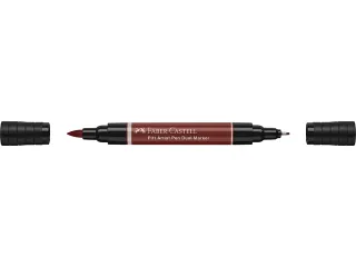 Tekenstift Faber-Castell Pitt Artist Pen duo marker 192 indisch rood - 3