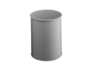 Prullenbak Metaal Rond 15 Liter Grijs - 1