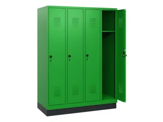 schoollocker,HxBxD 1630x1200x500mm,4vak,vak B 300mm,draaigrendel - 1