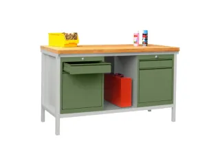 Werkbank 900x1500x700mm 4laden Frame/behuizing Ral7035 Front Ral6011 - 2