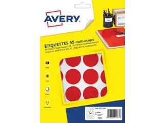 PET30R ronde markeringsetiketten diameter 30 mm rood - 1