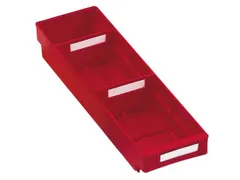 Stellingbak Extra Vlak Pp Hxbxd 65X120X400Mm Rood
