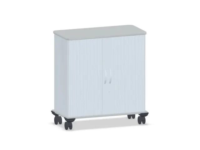 Armoire À Rideaux Transversaux,Finition Corps Gris Cliar