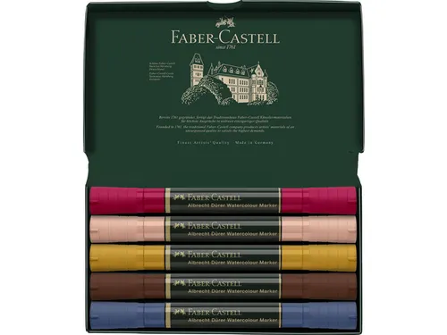 Aquarel marker Faber-Castell Albrecht Dürer, doos á 5 stuks Portrait