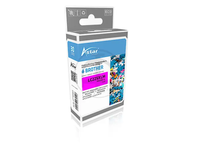 Astar Brother LC225XLM MFCJ Inkt Magenta HC Rebuilt 1200 Pagina's