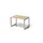 bureau,HxBxD 740x1200x800mm,blad esdoorn,sledeframe zilverkleurig