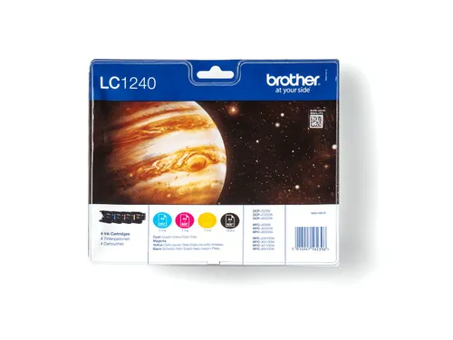 Brother LC-1240 Inktcartridge Zwart + 3 Kleuren Voordeelset