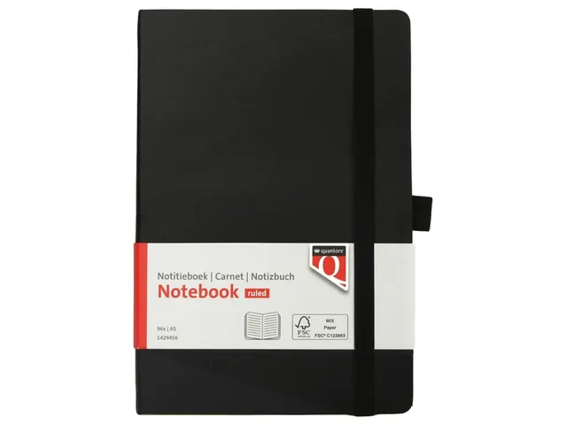 Notitieboek Quantore A5 flex lijn 192blz 80 grams zwart