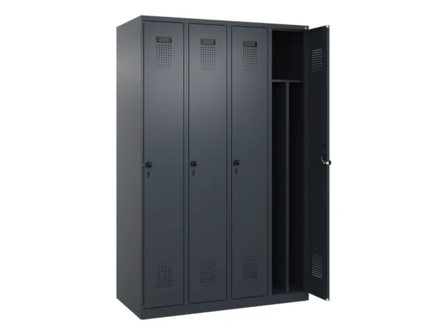 locker voor scheiding van kleding,HxBxD 1850x1200x500mm,4vak