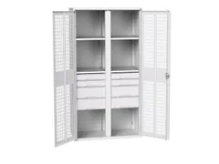 universele kast,HxBxD 2000x1050x550mm,4xStalen bodem,8lade(n)