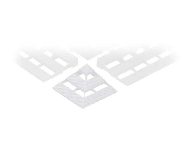 Hoekstuk Hd-pe Lxbxh 110x110x25mm Wit