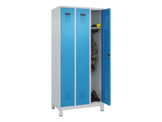 locker,HxBxD 1950x900x500mm,3vak,vak B 300mm,cil.-slot,voeten - 1