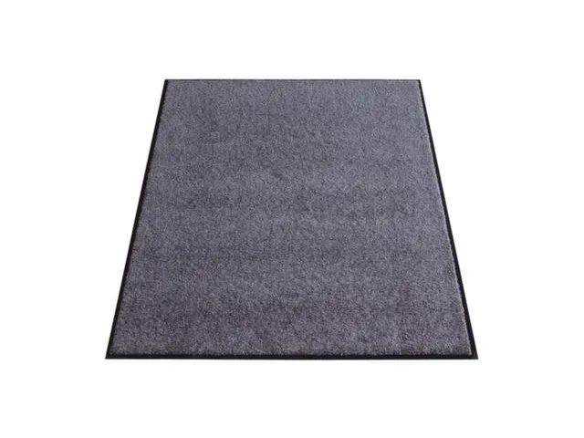 Schoonloopmat Binnen 90x150 Wasbaar Grijs
