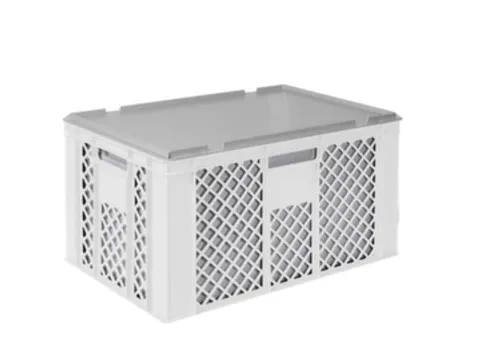 Euronorm-stapelbak,m. isoleerbox,HxLxB 320x600x400mm,63/35l,HDPE,wit