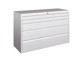 ladekast 800x1023x600mm 5laden cilinderslot RAL7035 front RAL7035 - 2
