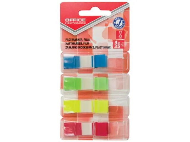 Index 43x12mm 4x35 Tabs Assorti kleuren blister