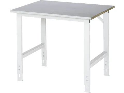 werkbank,HxBxD 760-1080x1050x800mm,houtblad,m. zinklaag