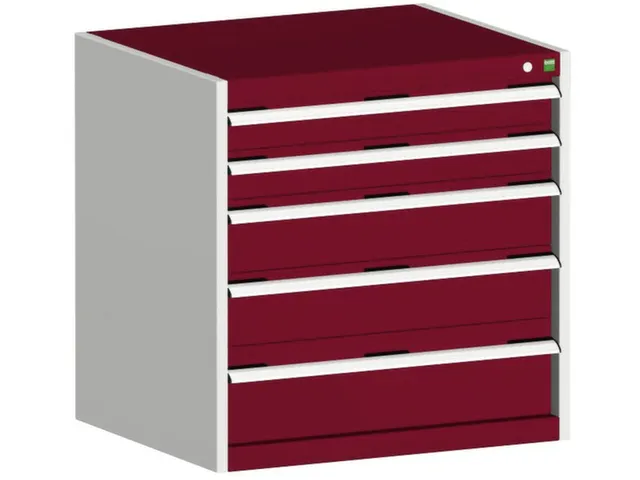 ladekast HxBxD 800x800x650mm 5laden romp RAL7035 front RAL3004