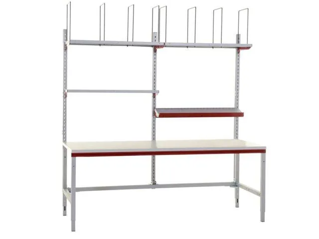 table d'emballage complète,HxlxP 690-960x2000x800mm,panneau gris clai