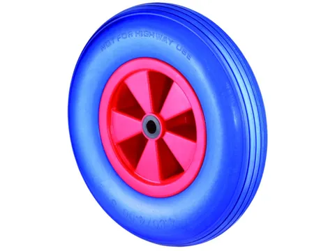 Wiel 200kg 400x100mm Pu Banden Kunststof Blauwe Velg Lijn Profiel