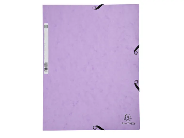 Elastomap Exacompta Aquarel A4 3 kleppen 400gr glanskarton lila
