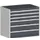 ladekast HxBxD 900x1050x650mm 6laden zware lasten RAL7035 RAL7016