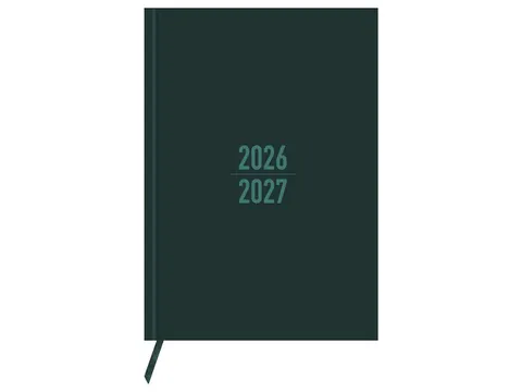 Agenda Kangaro A5 vert fonce 26/27 130 pages avec ruban